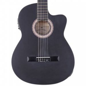 Miguel Angela MA1MCE-BK Mat Cilalı Siyah Elektro Klasik Gitar