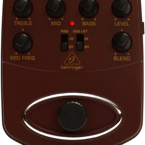 Behringer ADI21 V-Tone Profesyonel Akustik Gitar için Pedallı Preamfi DI-BOX