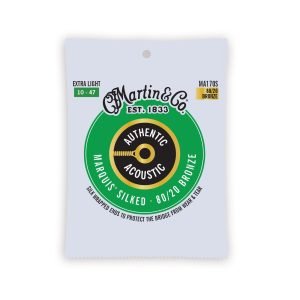 Martin Authentic MA170S 80/20 Bronze Extra Light Marquis® Silked Akustik Gitar Teli (10-47)