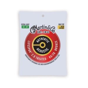 Martin Authentic MA170T 80/20 Bronze Extra Light Lifespan® 2.0 Akustik Gitar Teli (10-47)