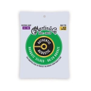 Martin Authentic MA175S 80/20 Bronze Extra Light Marquis® Silked Akustik Gitar Teli (11-52)