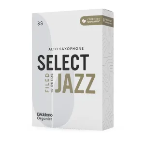 D'addario Woodwinds Organic Select Jazz Unfiled Alto Saksafon Kamışı - 3 Soft (10'lu Kutu)